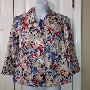 Christopher & Banks Petite lightweight button down jacket   Sz P/M
